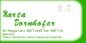 marta dornhofer business card